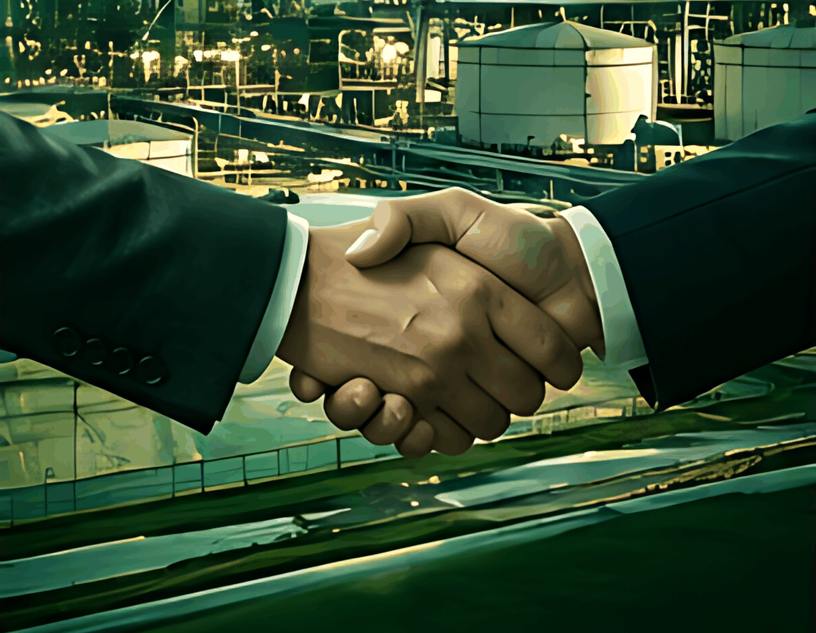 Contract documents on a meeting table